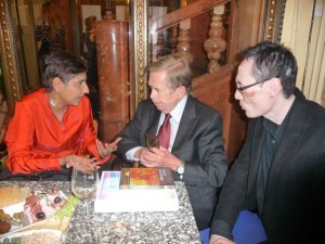 Ritu Sarin, Vaclav Havel and Tenzing Sonam in Prague.
